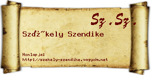 Székely Szendike névjegykártya